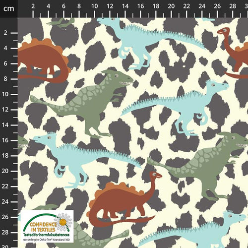 Danish Design - Dinosaurs Organic Cotton Jersey Fabric