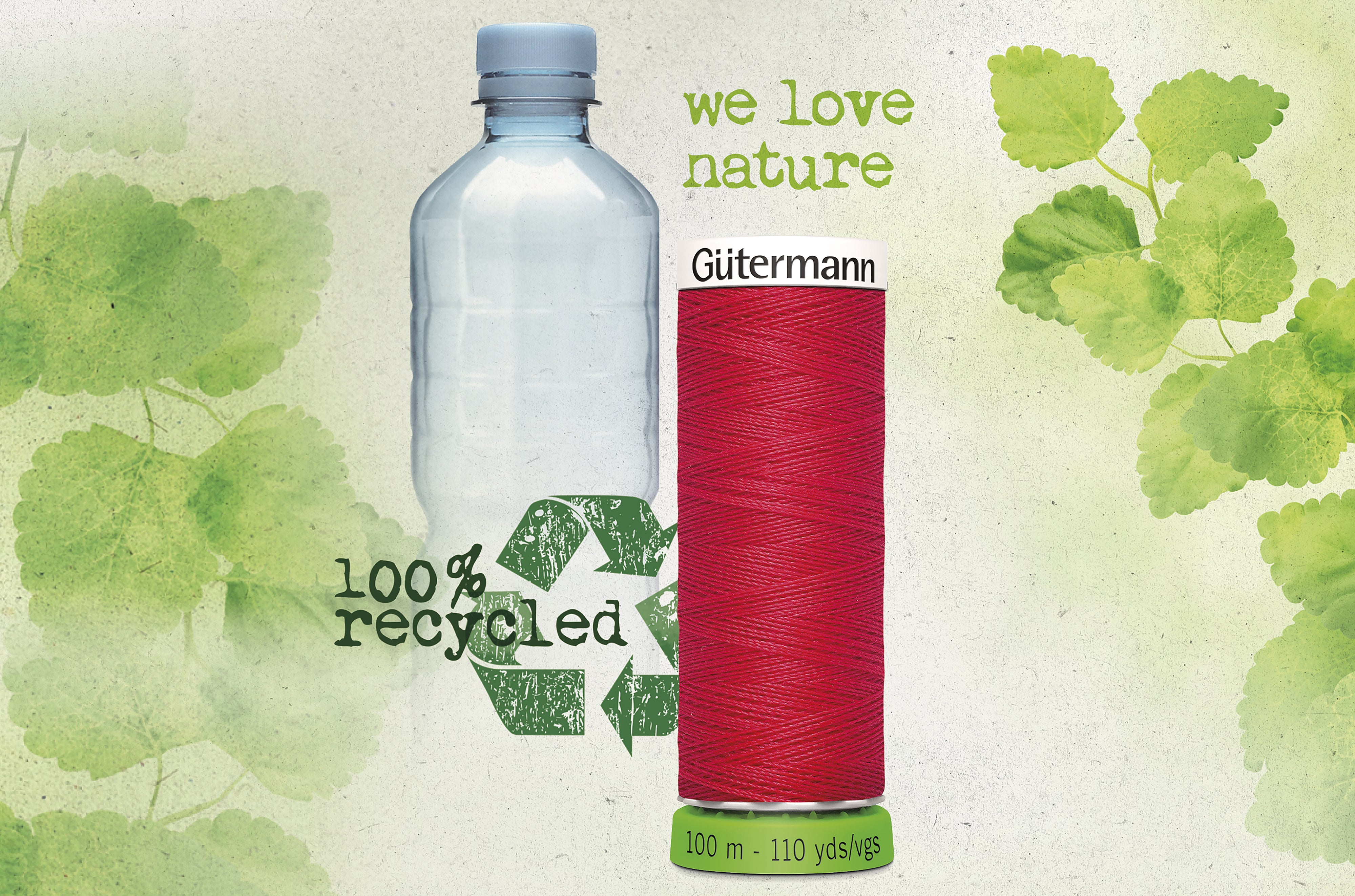 Gutermann Creativ 100% Recycled Thread Set 8 X 100M + Lables