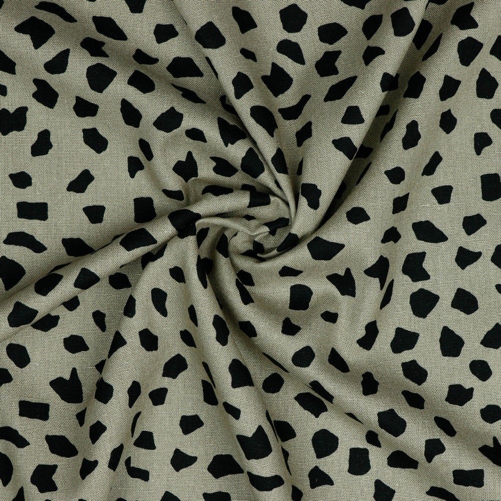 Terrazzo Taupe Linen Viscose Blend Fabric
