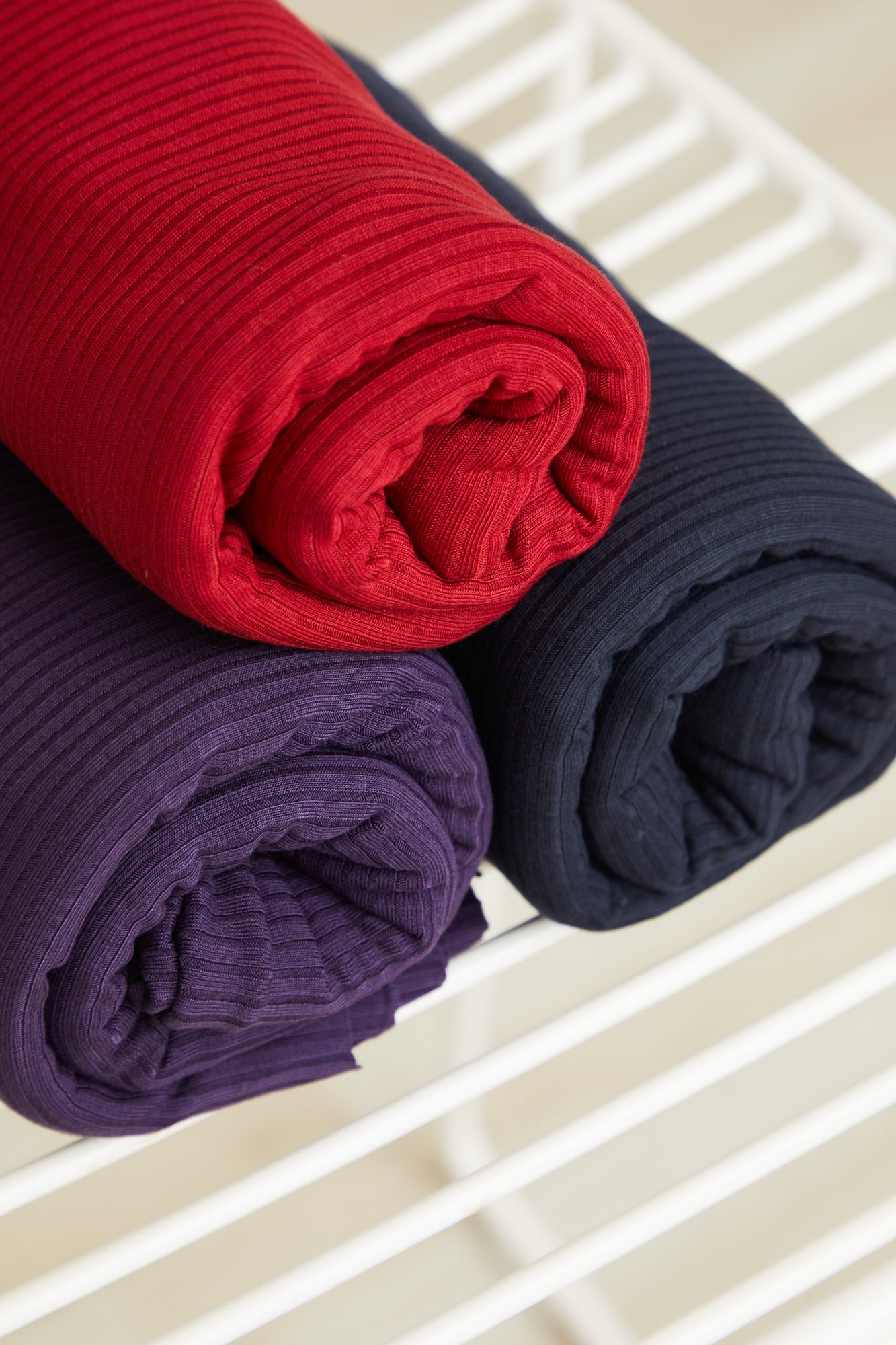 REMNANT 1.3 Metres - Derby Ribbed Jersey Purple Night with TENCEL™ Modal Fibres