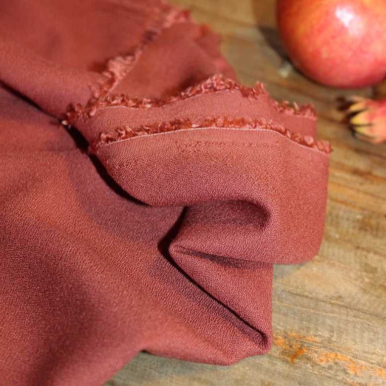 Églantine & Zoé - Terracotta Viscose Crepe Fabric