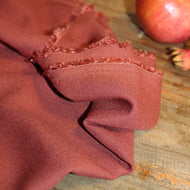 REMNANT 1.54 Metres - Églantine & Zoé - Terracotta Viscose Crepe Fabric