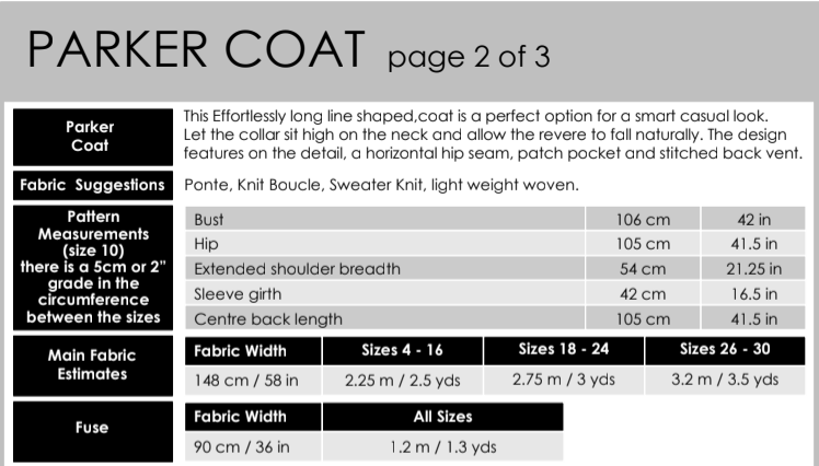 Style ARC - Parker Coat (Sizes 4-16)  Sewing Pattern