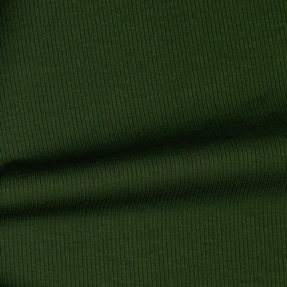 Cosy Cotton Ribbed Jersey - Dark Green
