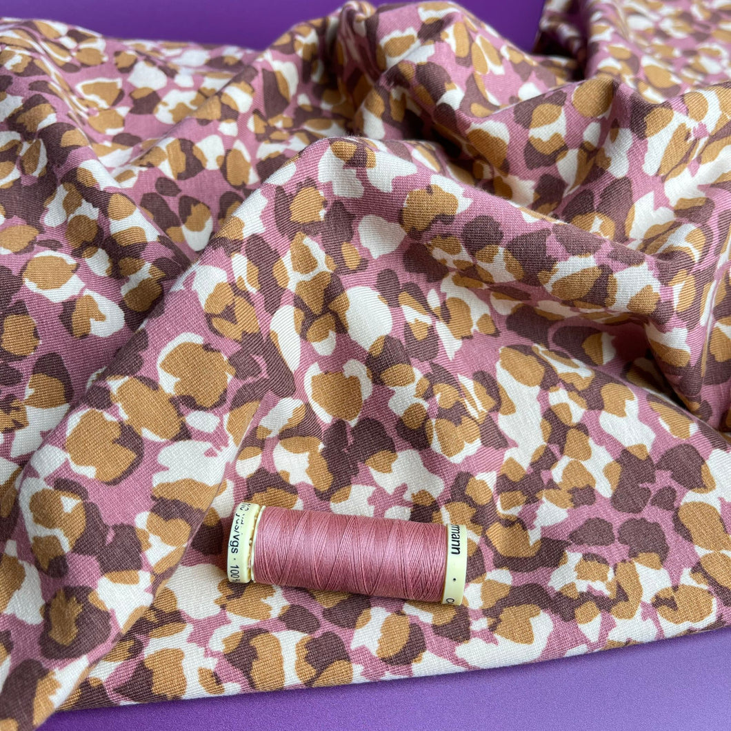 REMNANT 2 Metres - Terrazzo in Mauve Modal Cotton Jersey