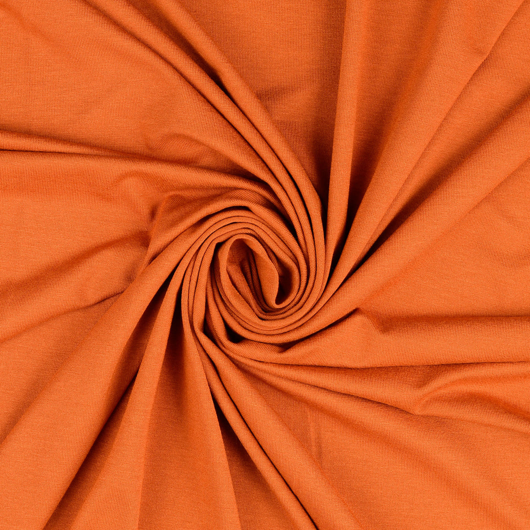 Inspire Rust Solid Viscose Jersey Fabric