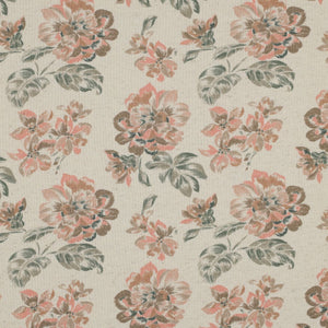 Peachy Flowers Linen Cotton Jersey