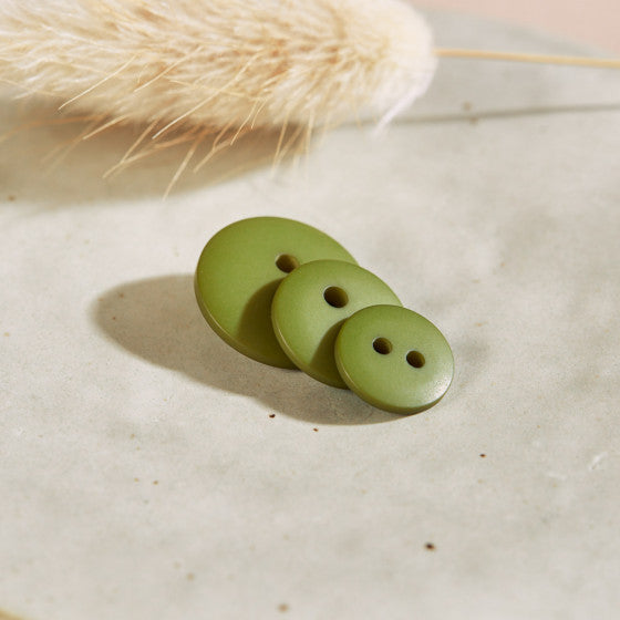 Atelier Brunette - Classic Matte Buttons - Matcha Leaf 15mm