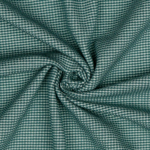 REMNANT 2.37 Metres - Knitted Cotton Waffle Fabric in Green