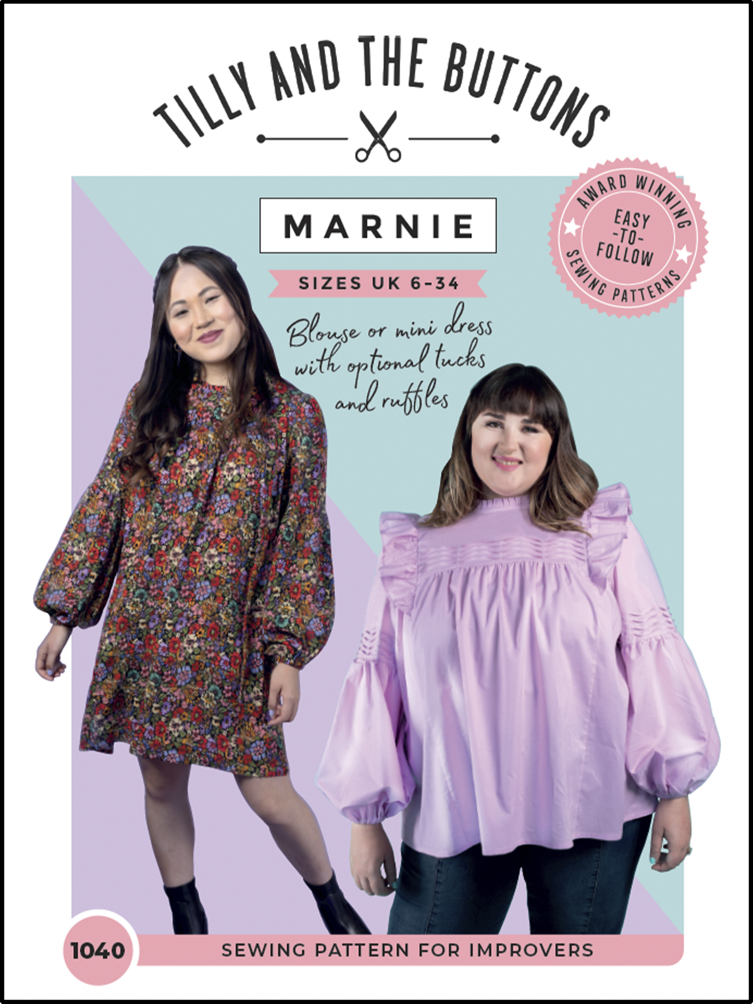 Sewing Kit - Marnie Blouse and Mini Dress in Watercolour Blooms Cotton Lawn