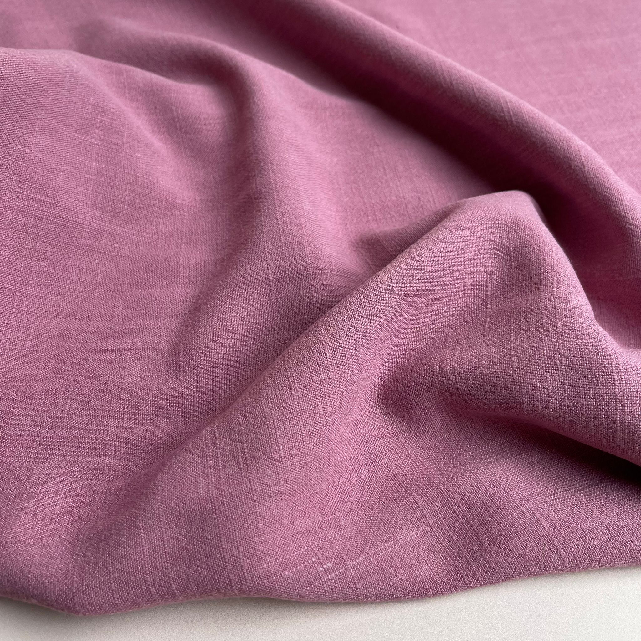 Flow Pink Viscose Linen Blend Dress Fabric