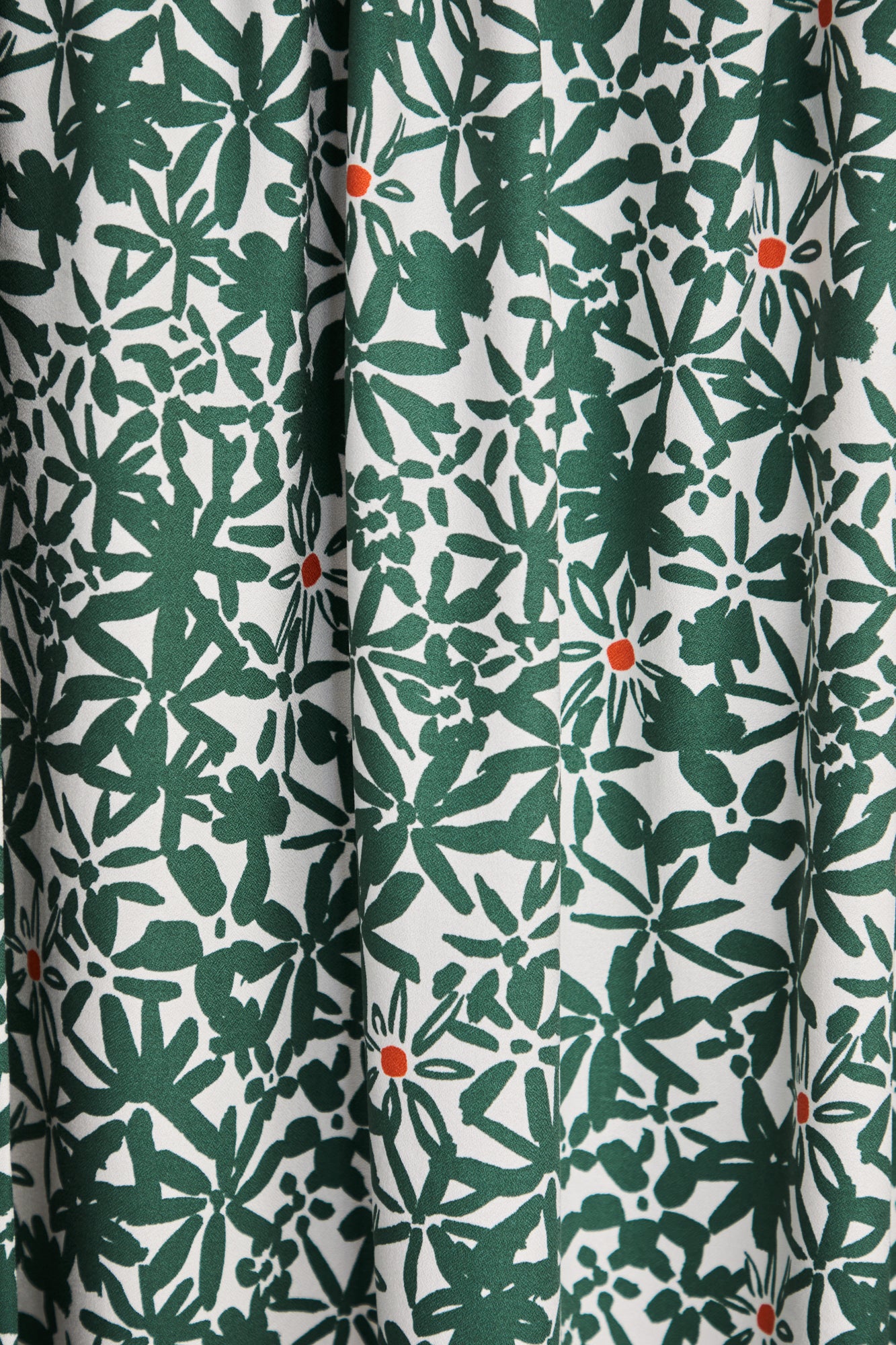 Mind The MAKER - Flowery Chalky Green ECOVERO™ Viscose Leia Crepe Fabric