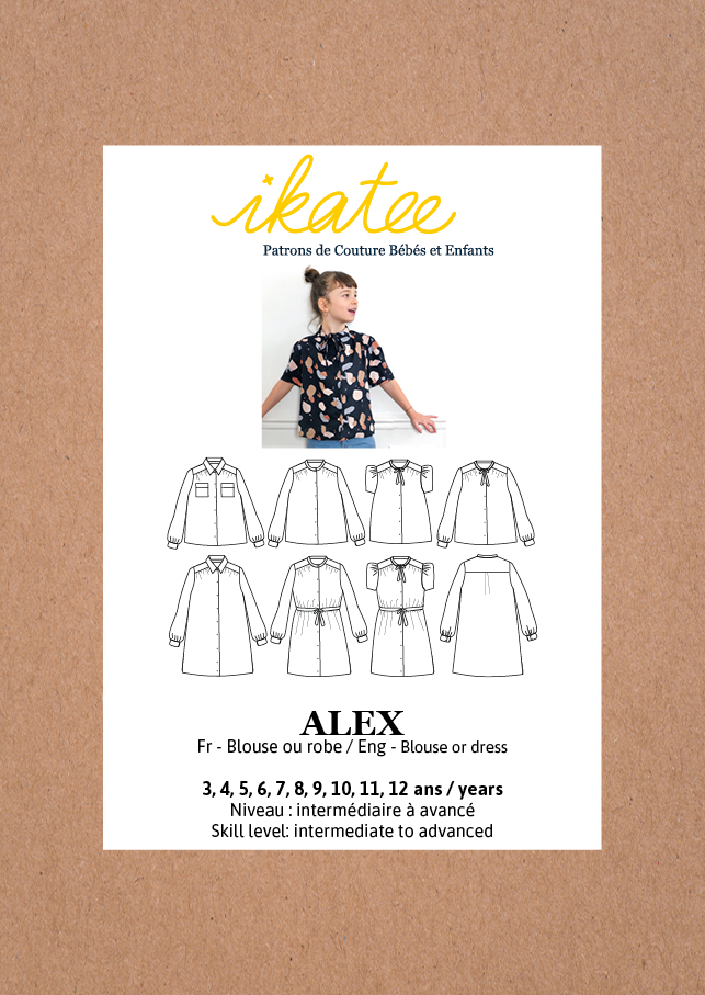 Ikatee - ALEX Dress / Blouse - Ages 3-12  Paper Sewing Pattern