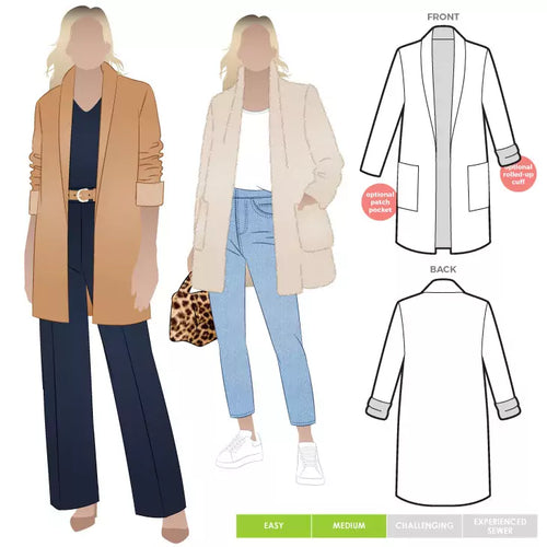 PDF Jacket, Vest & Coat Sewing Patterns – Style Arc