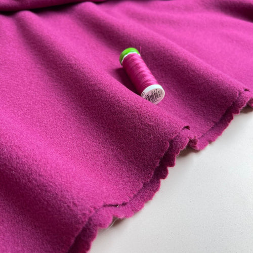 Italian Wool Coating Fabric in Fuchsia Pink