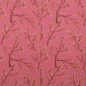 REMNANT 2.22 Metres - Stalks Old Rose Viscose Poplin Fabric