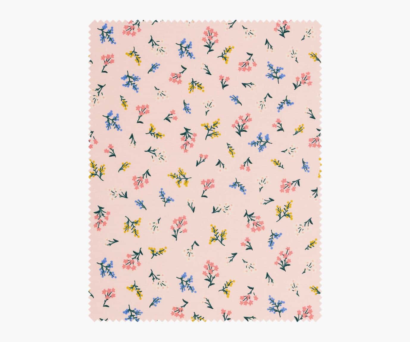 REMNANT 2.33 Metres - Rifle Paper Co - Petites Fleurs Blush Cotton from Strawberry Fields