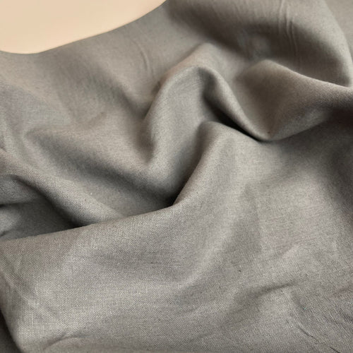 Linen Cotton Blend Fabric in Taupe