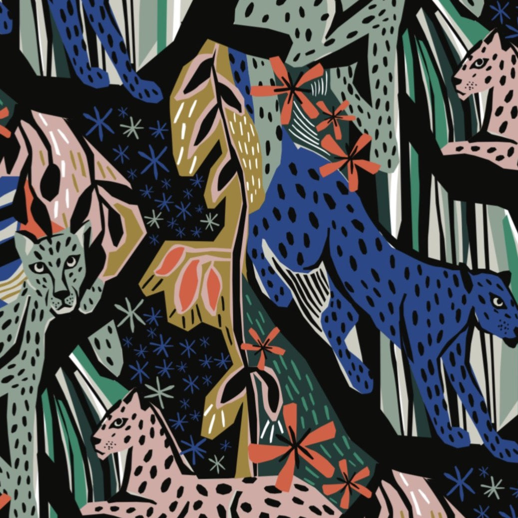 Cloud 9 Fabrics - Jungle Royals Rayon from Mystical Gardens