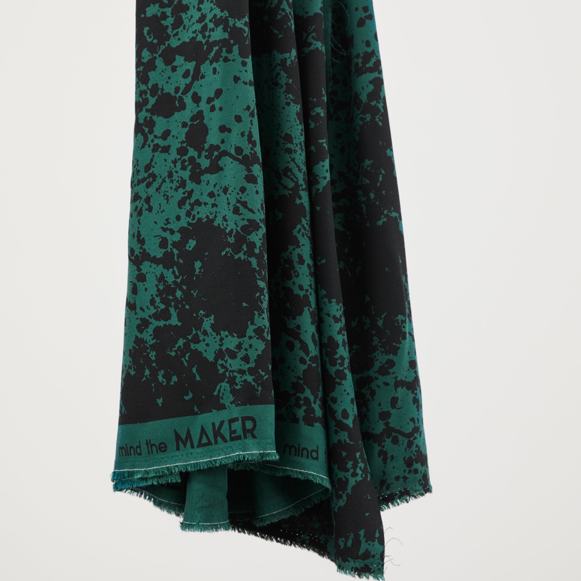 Mind The MAKER - Shadow Splash Bottle Green ECOVERO™ Leia Crepe Fabric