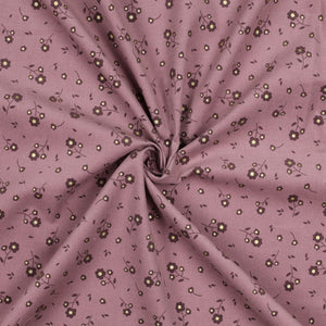 Sparkly Flowers in Mauve Cotton Needlecord