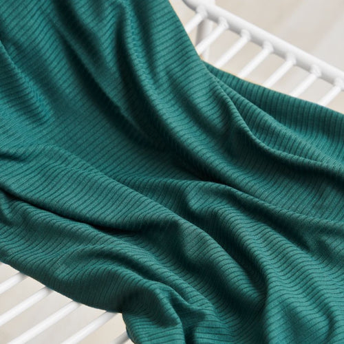 Derby Ribbed Jersey Emerald with TENCEL™ Modal Fibres