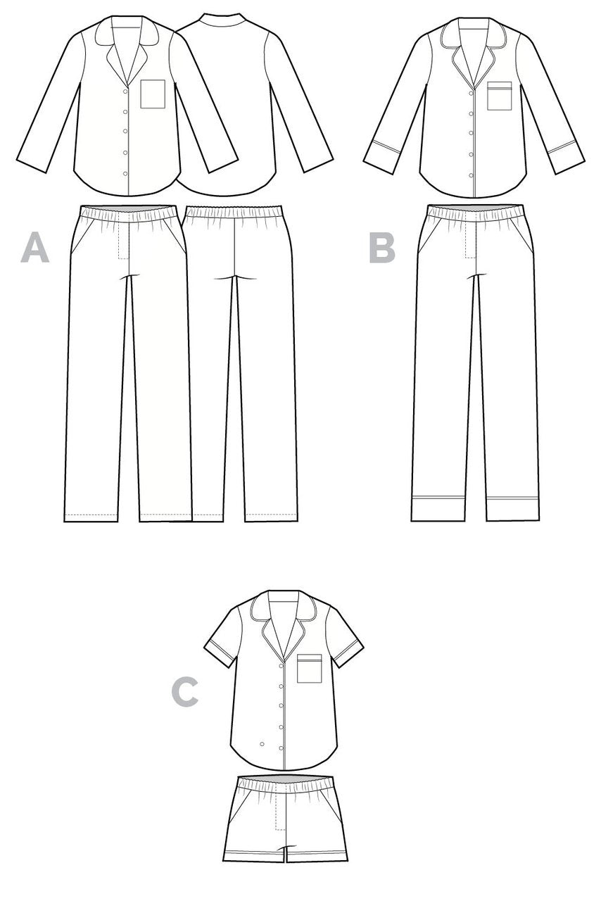 Closet Core - Carolyn Pajama Sewing Pattern
