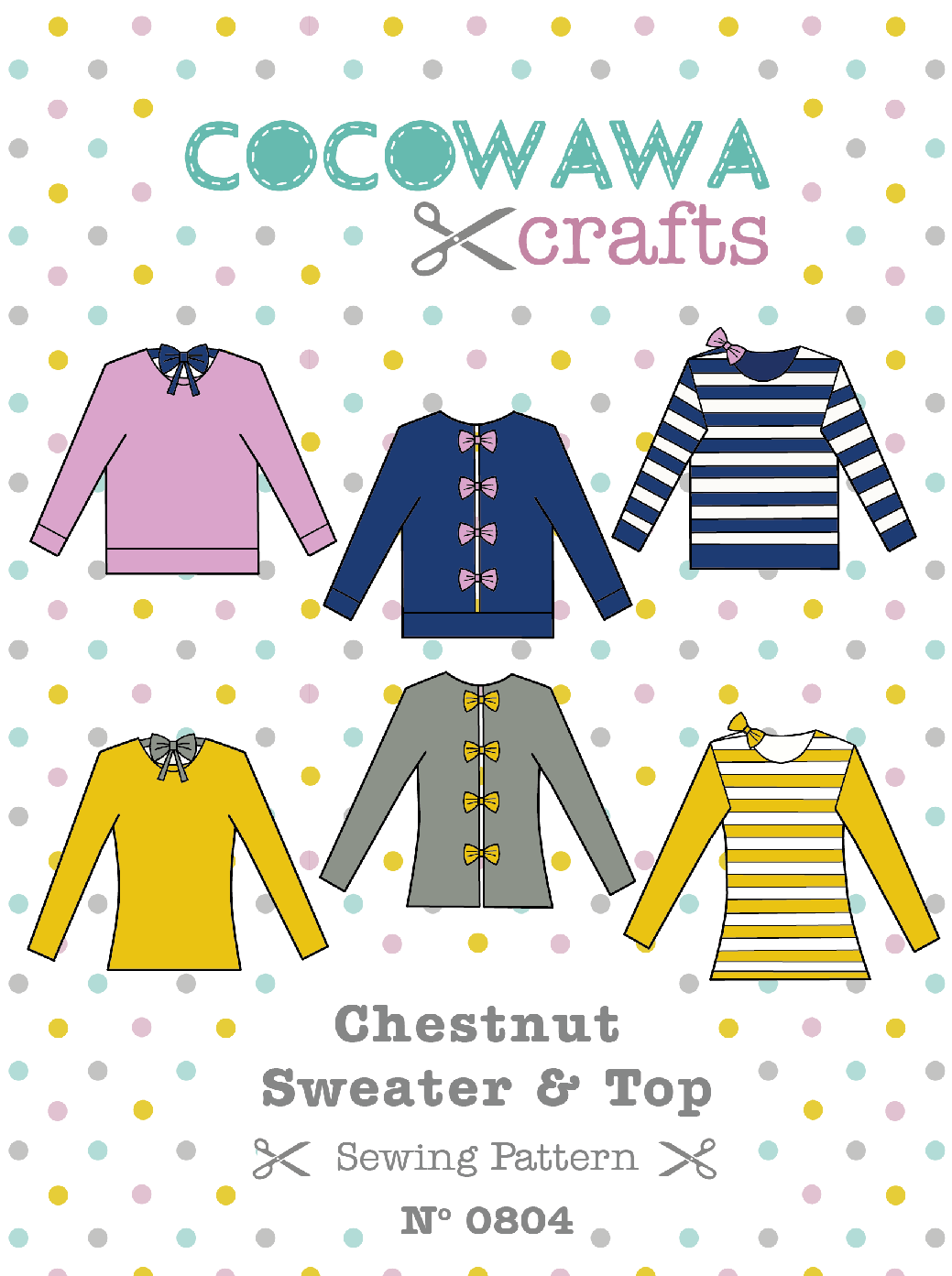 Cocowawa Crafts CHESTNUT SWEATER AND TOP Sewing Pattern