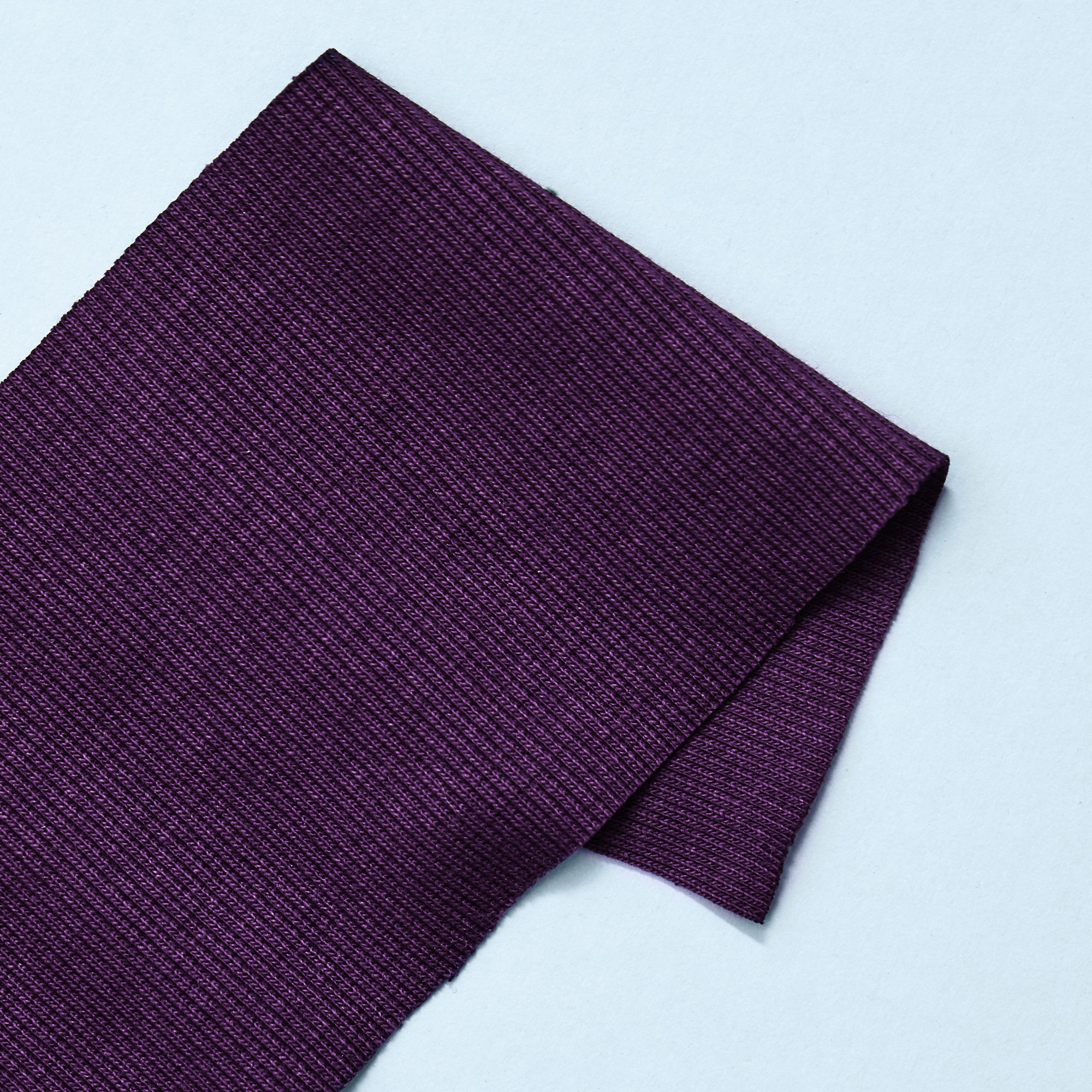 REMNANT 0.48 Metre - Mind The MAKER - Organic 2x1 Rib Knit Plum
