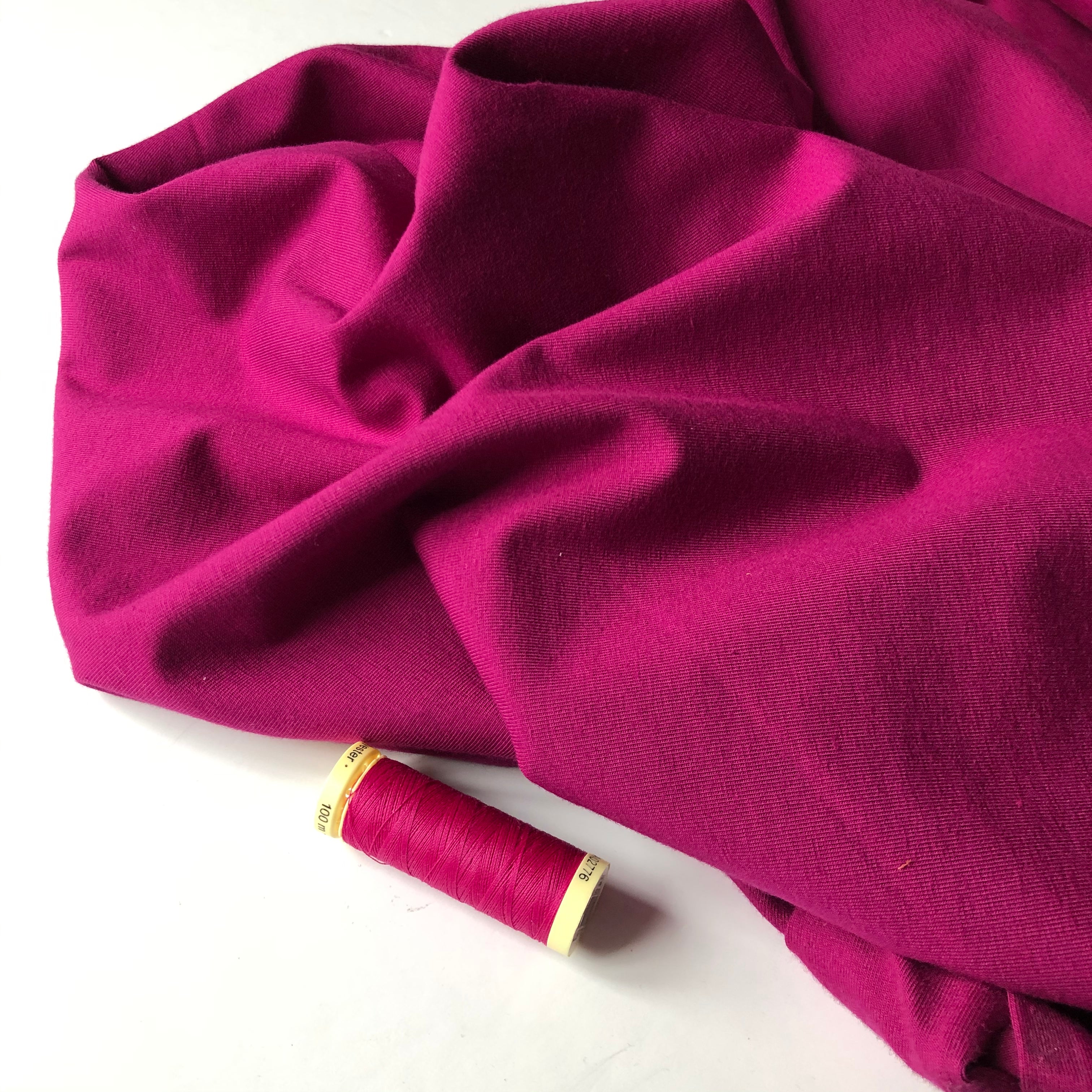Essential Chic Magenta Cotton Jersey Fabric