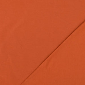 Essential Chic Rust Orange Plain Cotton Jersey Fabric