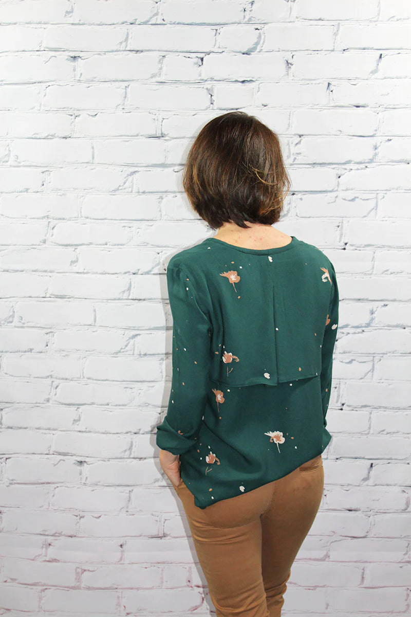 Make an Outfit - Windy Pine Green Viscose Crepe with Viscose Poplin Fabric Bundle