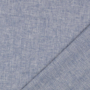 Chevron Blue Linen Cotton Twill