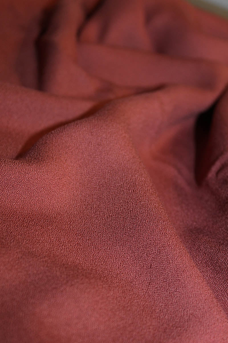 Églantine & Zoé - Terracotta Viscose Crepe Fabric