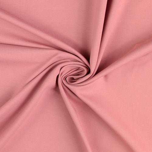 REMNANT 1.39 Metres - Essential Chic Dark Rose Cotton Jersey Fabric