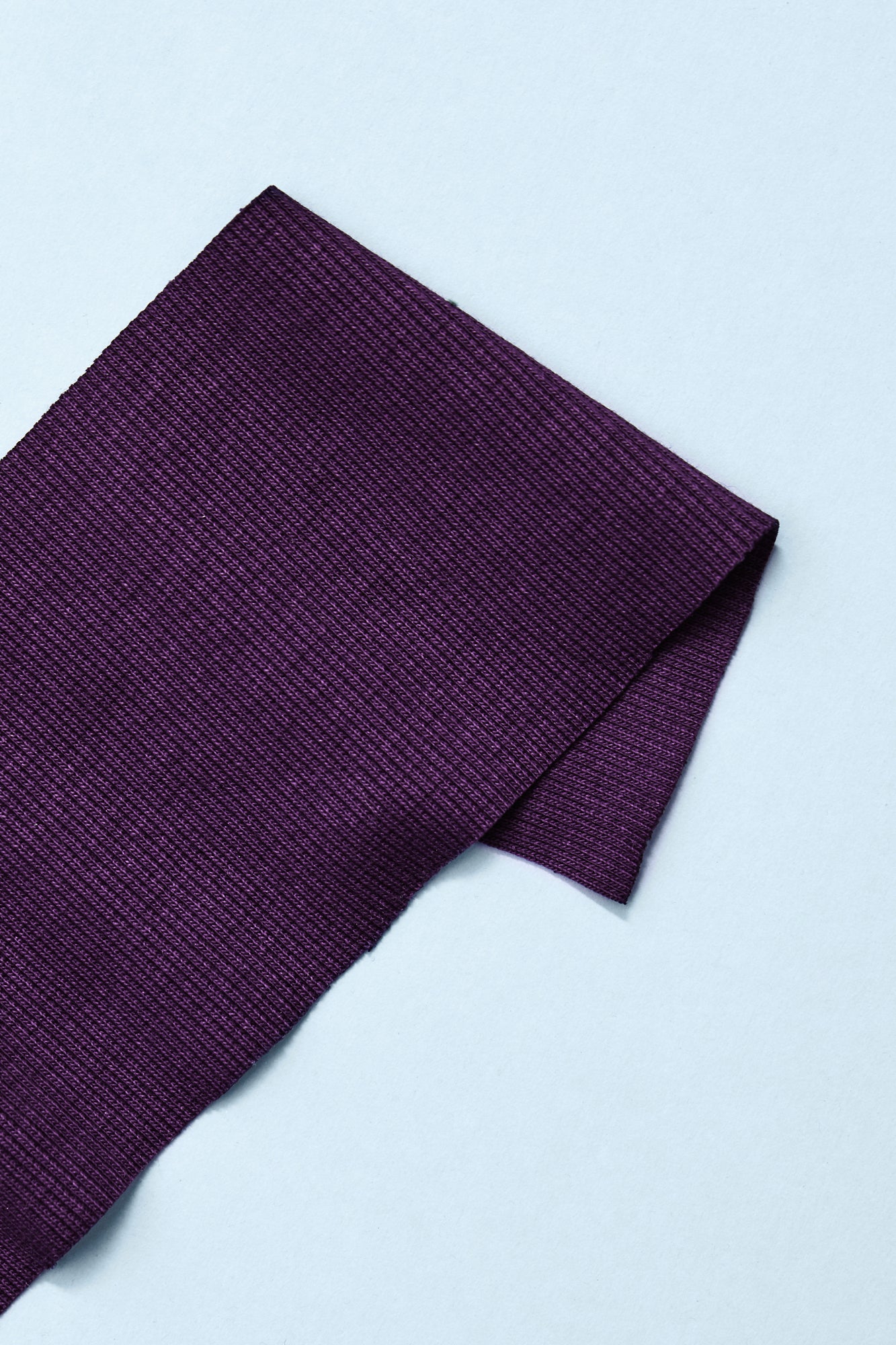 REMNANT 0.48 Metre - Mind The MAKER - Organic 2x1 Rib Knit Plum