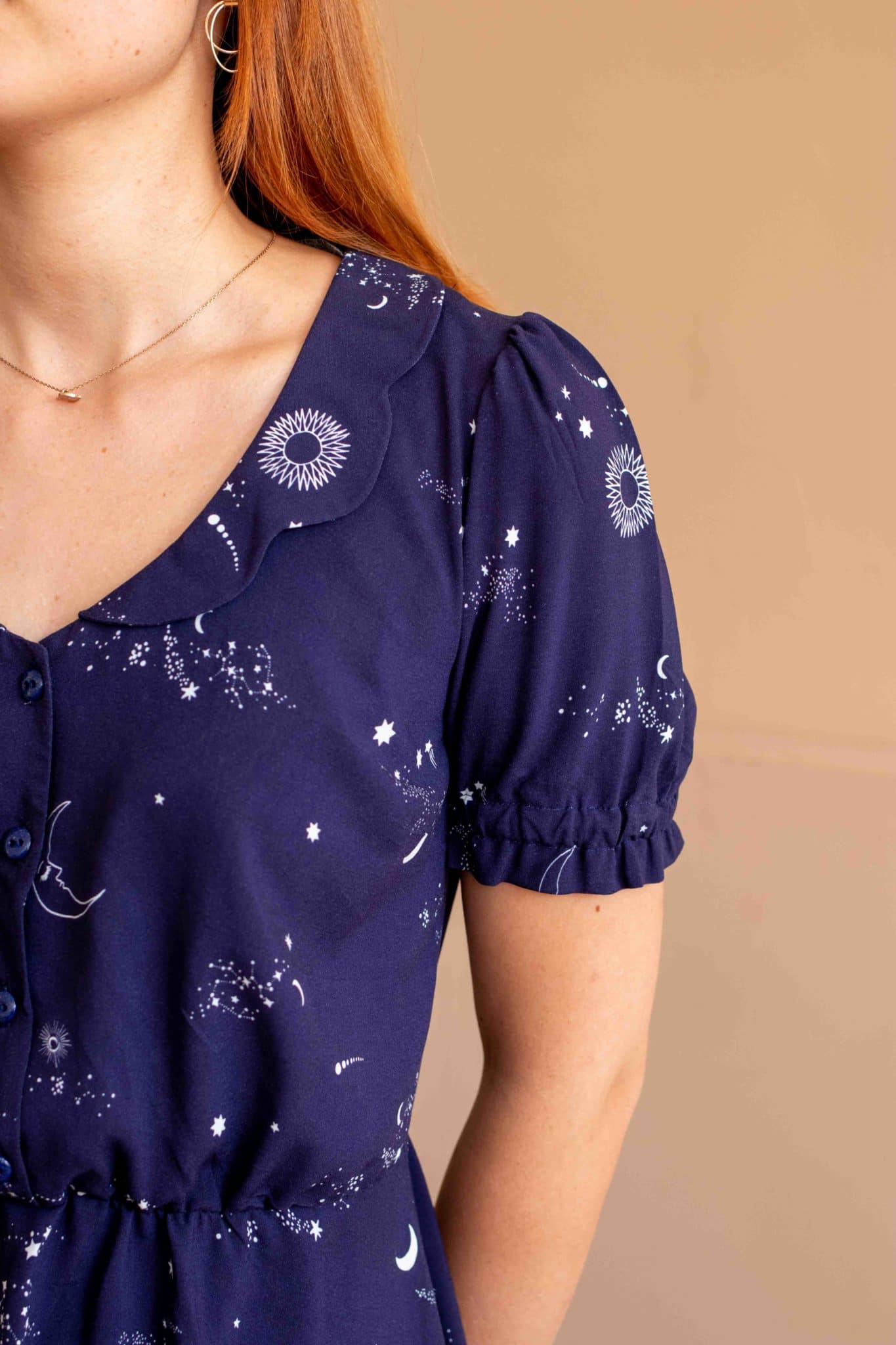 Sewing Kit - Lise Tailor Comete Dress & Blouse in Midnight Blooms