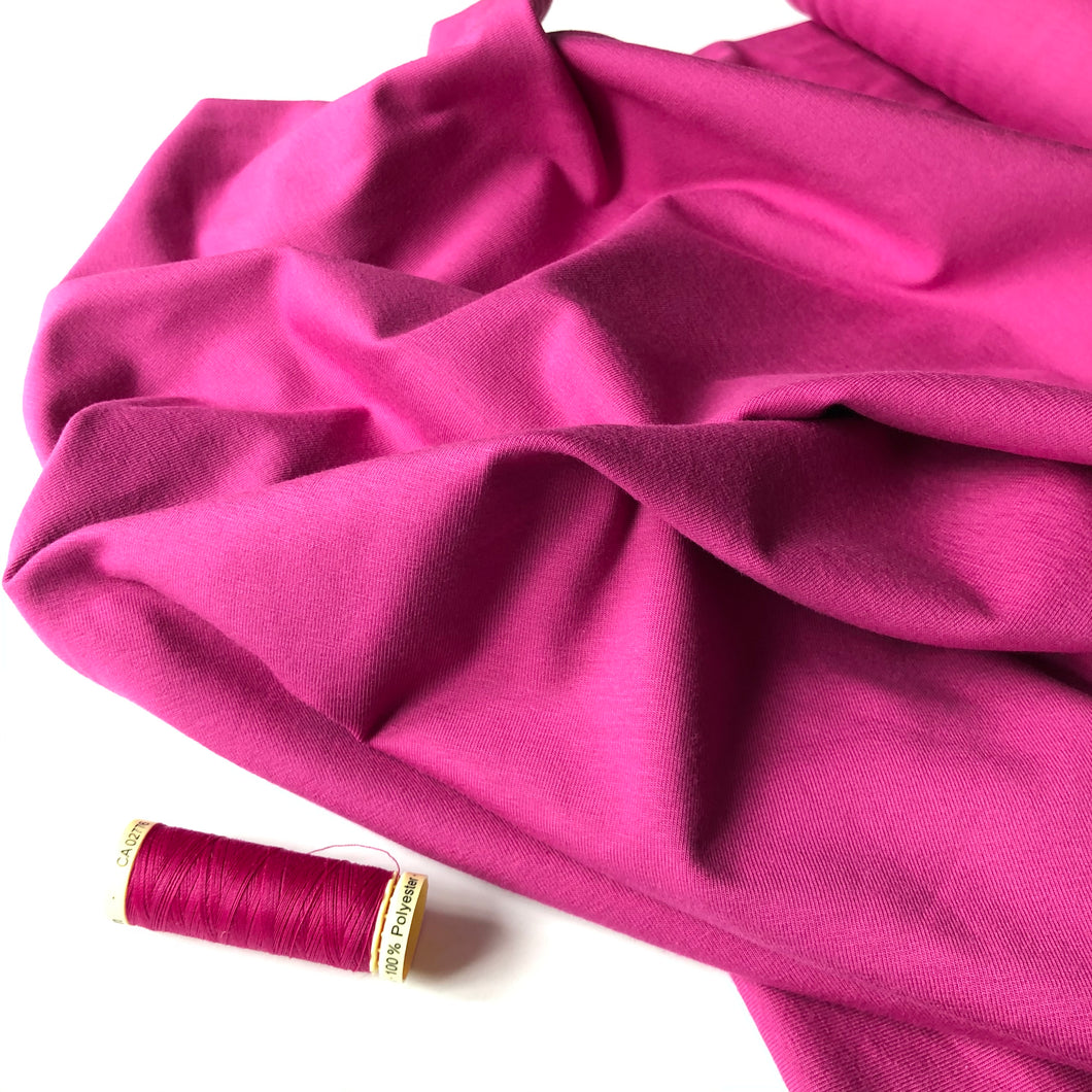 Essential Chic Soft Magenta Cotton Jersey Fabric
