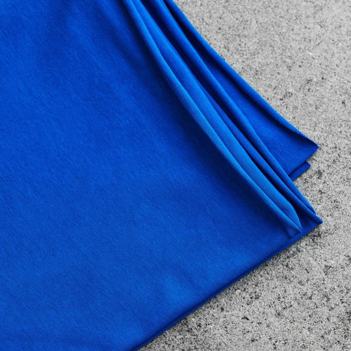 Intense Blue Organic Single Stretch Jersey
