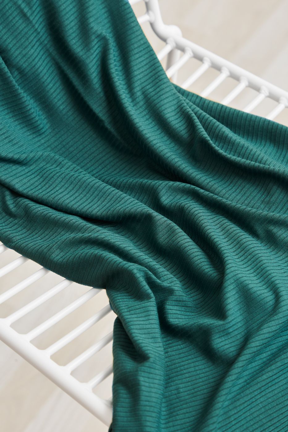 Derby Ribbed Jersey Emerald with TENCEL™ Modal Fibres