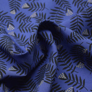 Cousette - Rameaux Blue Viscose Fabric