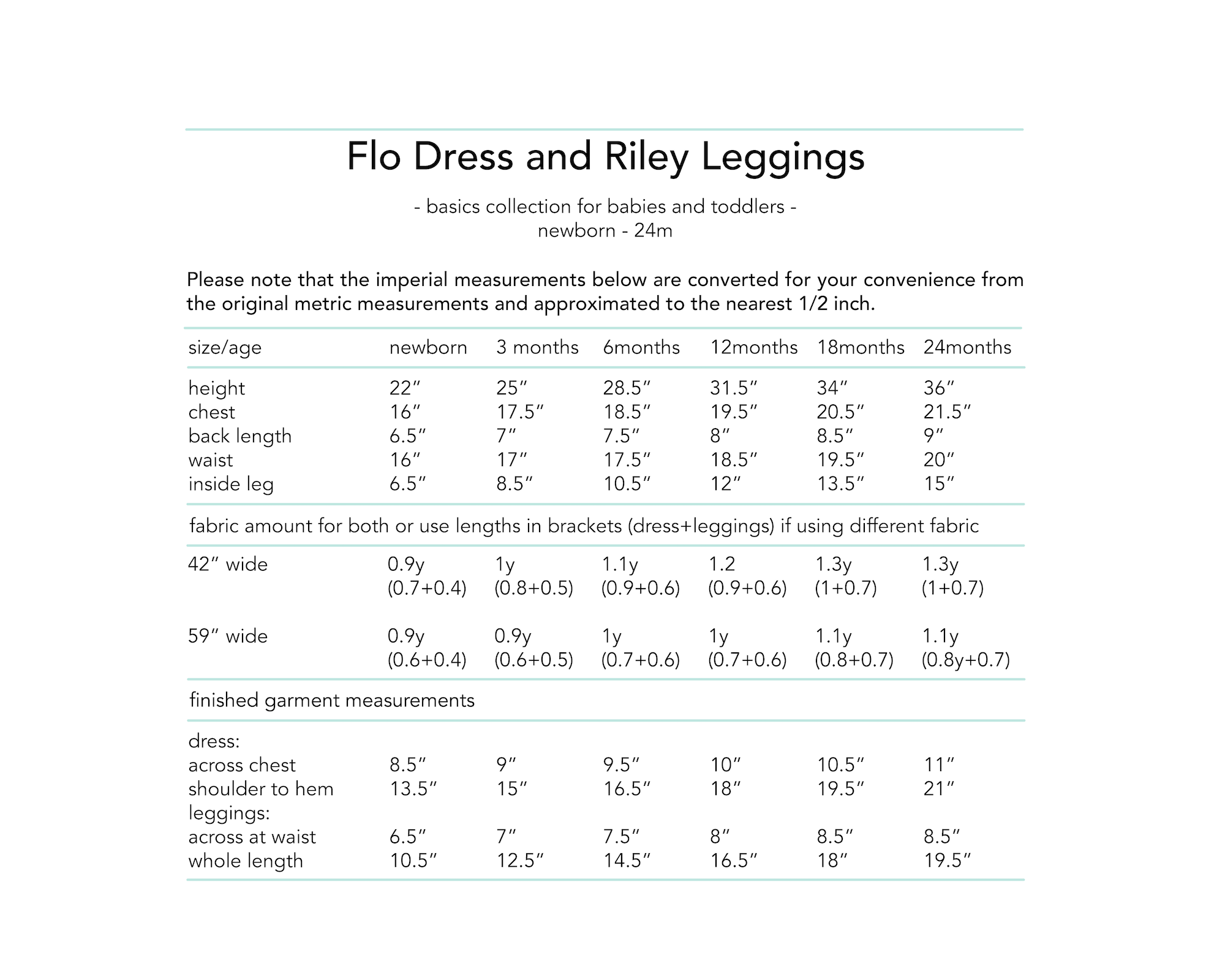Dhurata Davies - Flow Dress and Riley Leggings (Newborn - 24 months) - Paper Sewing Pattern