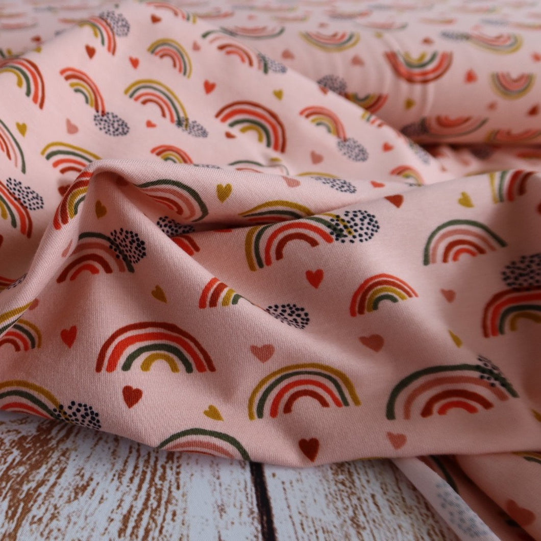 Rainbow Pink Organic Cotton Jersey
