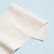 REMNANT 0.44 Metre - Mind The MAKER - Organic 2x1 Rib Knit Creamy White