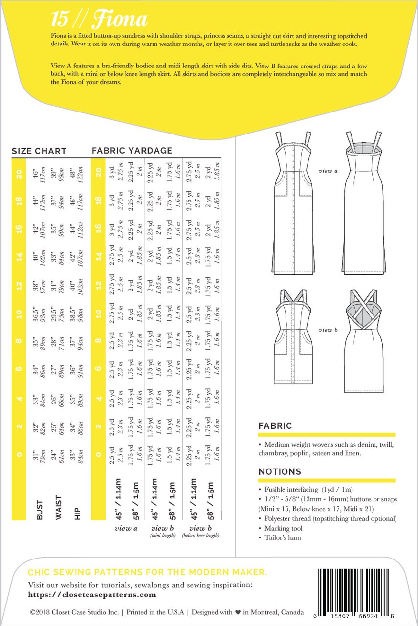 Closet Core - Fiona Sundress Sewing Pattern