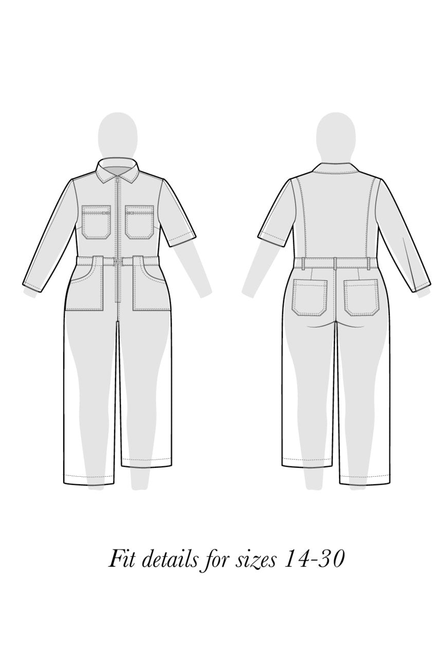 Closet Core - Blanca Flight Suit Sewing Pattern