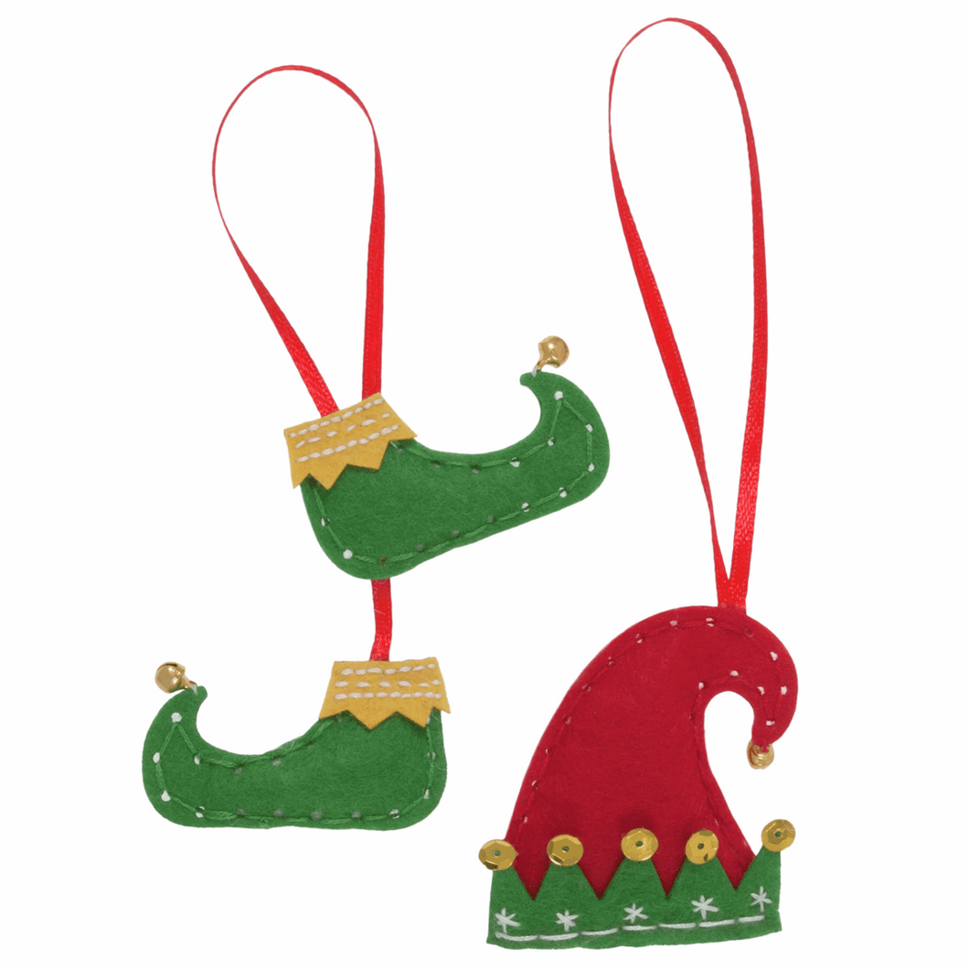 Make your own - Felt Elf Boots & Hat Decoration