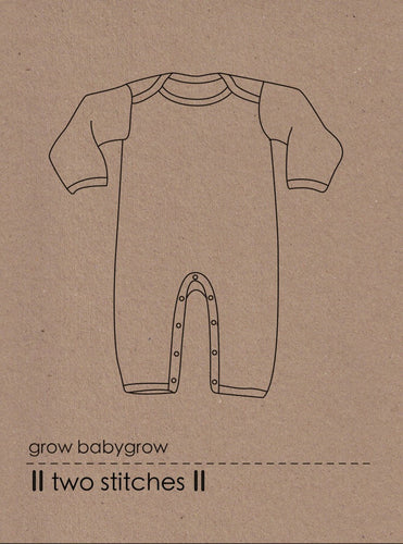 Two Stitches -Babygrow Sewing Pattern birth - 24 months