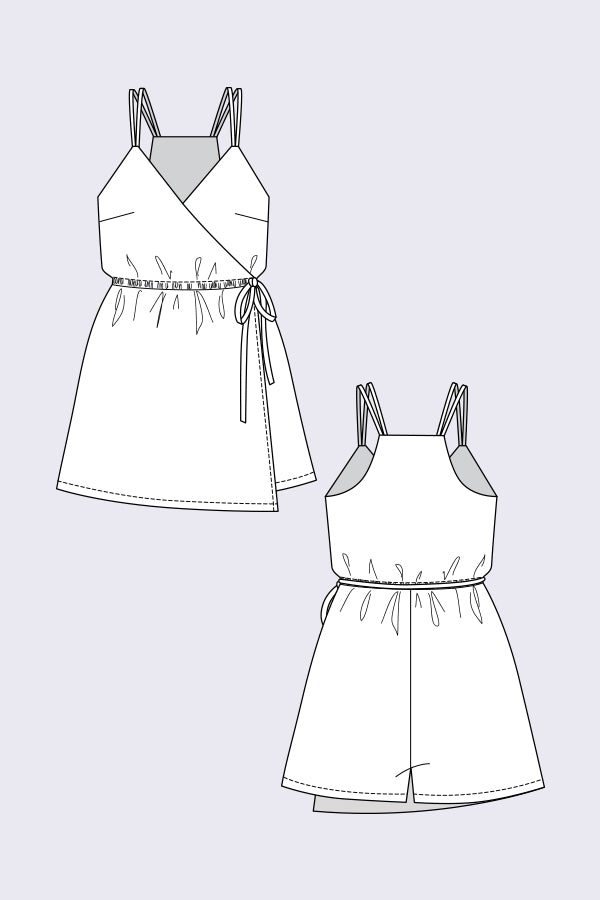 Named Clothing - HELGA Wrap Playsuit Sewing Pattern