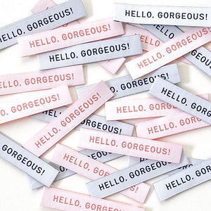 Kylie and the Machine - "HELLO GORGEOUS" Pack of 8 Woven Labels